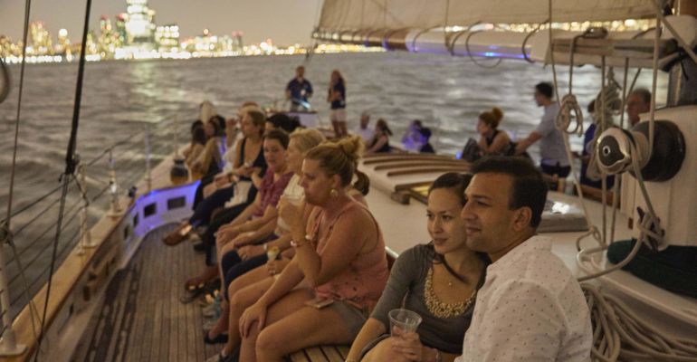 New York City Lights Sail on Schooner America