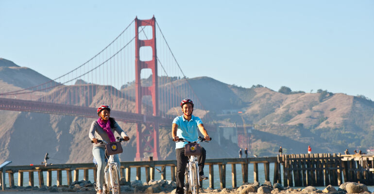 San Francisco Hop On Hop Off Bus Day Tour and Three Hour Bike Hire