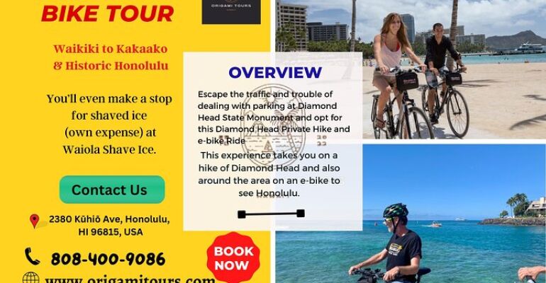 Diamond Head Private Hike and E-Bike Adventure