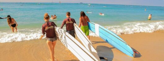 Semi-Private Surf Lesson for 2 or 3 people on Waikiki Beach