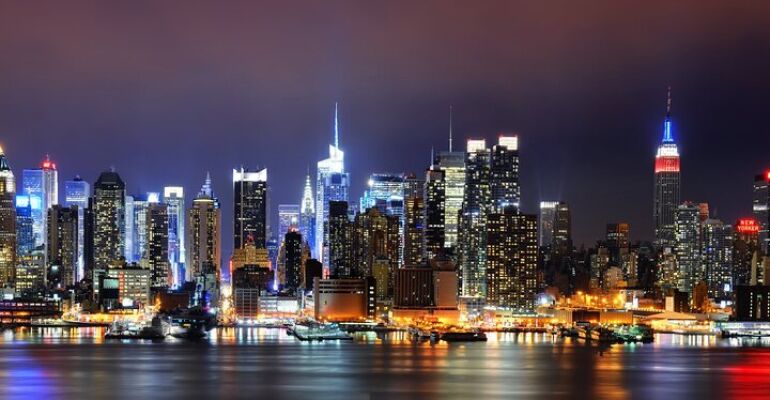 New York Evening Lights Photography and Pizza