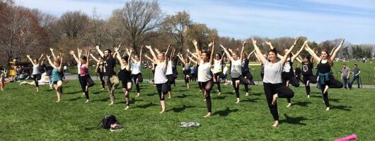 Central Park Yoga Class with a View in the Heart of New York City