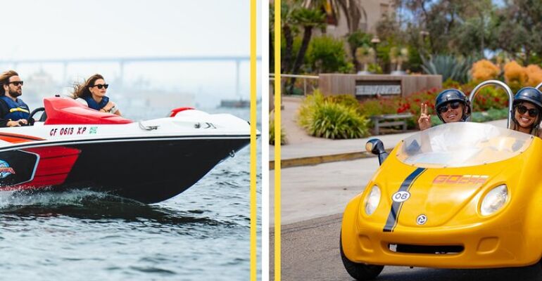 San Diego GoCar and Speedboat Adventure