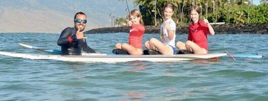 Group Surf Lesson for Beginners in Kihei at Kalama Park