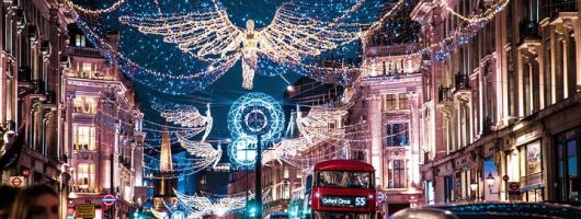Vintage Top Deck London Christmas Lights Tour
