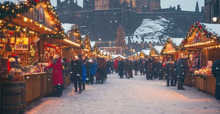 Edinburgh Christmas Market and Botanic Gardens Tour