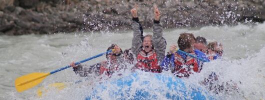  Rafting on Athabasca River Mile 5 in Jasper