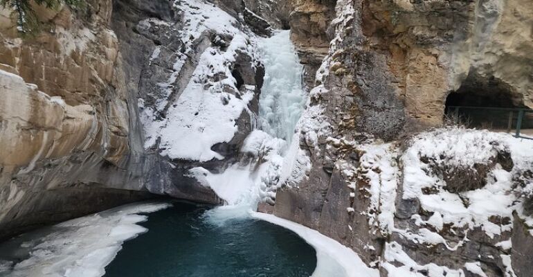Johnston Canyon and Marble Canyon Winter Hike