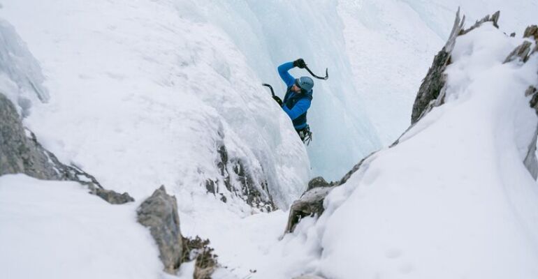 Jasper Frozen Waterfall Climbing Adventure