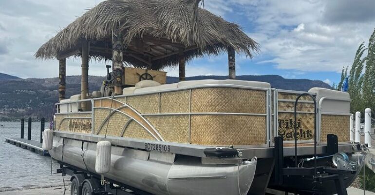 Kelowna Custom Tiki Yacht Lake Cruise