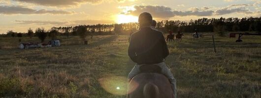 Sunset Trail Ride and Campfire Experience at Rock Springs