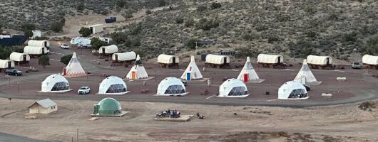 Grand Canyon Glamping Ranch Overnight with Helicopter and Skywalk