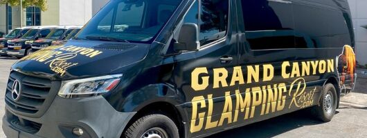 Grand Canyon Glamping Ranch Luxury Shuttle with Helicopter Tour