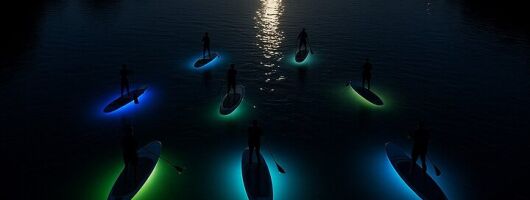 Nighttime iSUP Glow Paddleboard Adventure in Daytona Beach