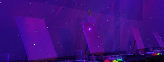 NEON Starry Night Sip and Paint Experience 