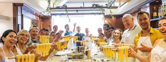 Florence: Flambé Cheese Wheel Truffle Pasta Class & Tiramisù