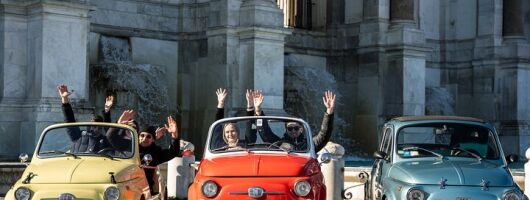 Exclusive Fiat 500 Cabriolet Self Drive Tour in Rome