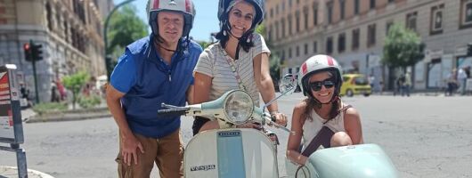 Vespa Sidecar Tour By Night with Pickup 