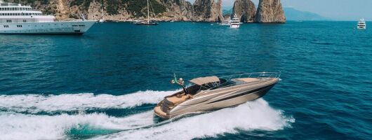 Capri private luxury yacht cruise from sorrento on Riva rivale 52