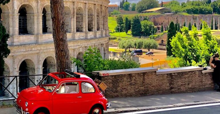Rome Vintage Fiat 500 Guided City Tour