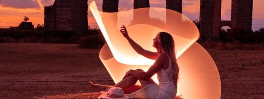Magical Light Painting Photoshoot in Rome 