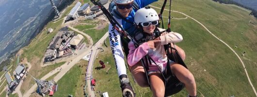 Private Paragliding Tandem flight Dolomites Alps Kronplatz