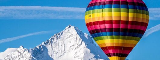 Aosta hot air balloon flight over the Alps with breathtaking views