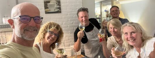 Make pasta, drink wine. Cooking class with transported included! 