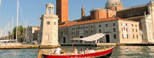 Typical boat ride in the Venice lagoon 