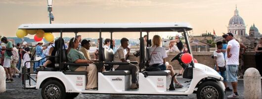 Luxury Private Golf Cart Birthday Experience Through Rome
